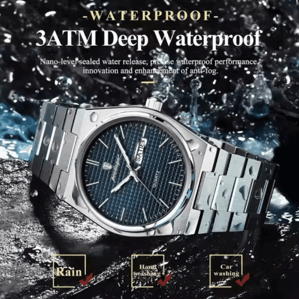 POEDAGAR Dotted Quartz Wrist Watch - Image 2